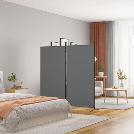 Vidaxl Rumsavdelare 2 Paneler Antracit 175x180 Cm Tyg Antracit