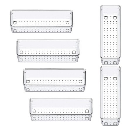 Skuffer Organizer, Transparent Skuffe Organizer Bakke Kosmetik Opbevaring Bakke, Smykker, Utensi