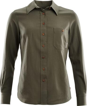 Aclima LeisureWool Woven Wool Shirt Woman Women long-sleeved shirts Green M