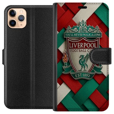 Yhteensopiva Lompakkokotelo Apple Apple iPhone 11 Pro Max Liverpool Football Clubin tunnus, jossa You'll Never Walk Alone voimakkaassa graafisessa suu