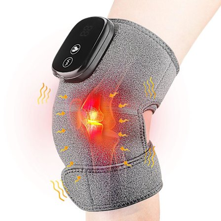 Massage Heating Knee Brace For Knee Pain Relief. Electric Heating Knee Pad Vibration Knee Massager Thermal Heat Therapy Hot Compress - Ruikalucky