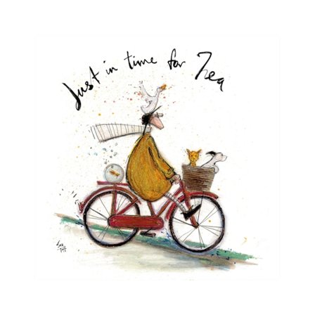 Sam Toft Just In Time For Tea Print 40cm x 40cm Vit/Flerfärgad