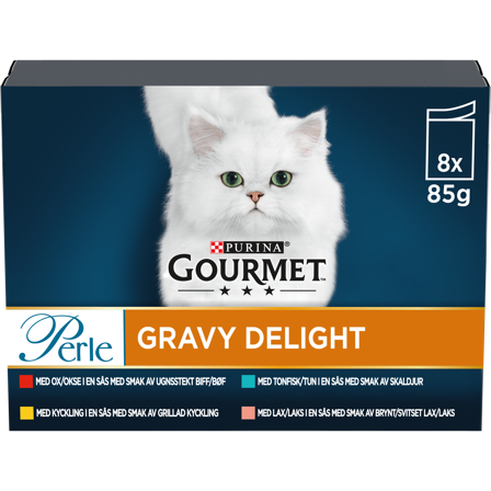 Purina Gourmet Gold - Perle Gravy Delight 85 g x 8 stk. - Katt - Kattefôr & kattemat - Våtfôr og våtmat - ZOO.no