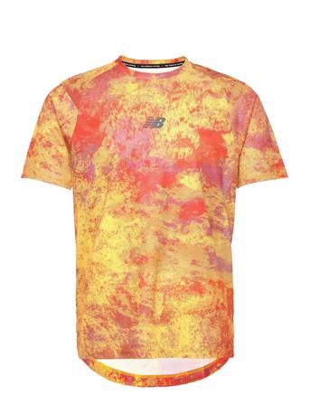 Nb At Printed Nvent Short Sleeve T-shirts Short-sleeved Monivärinen/Kuvioitu New Balance