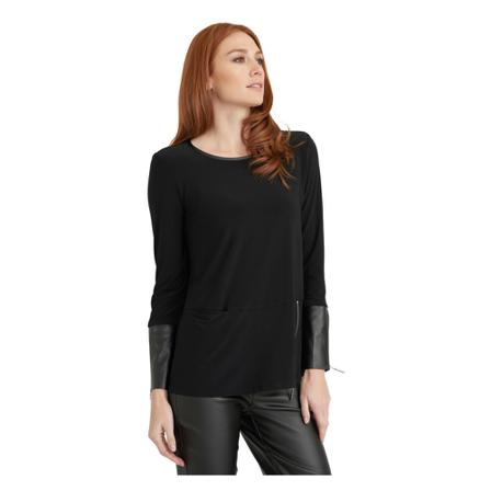 Joseph Ribkoff 11 TOP , Zwart , Dames , Maat: M