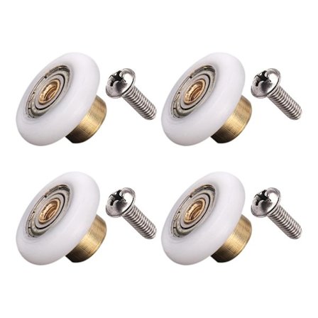 4 kpl Suihkukaapin pyörät, liukupyörät, varaosat suihkukaappiin, liukupyörät, pyörät, 19 mm halkaisija, kylpyhuoneen varaosat
