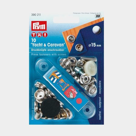 Prym tryckknappar m. skruvar RF Ø15 mm, 10 st