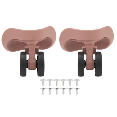 1 Par Bagage Universal Wheel Professionell Tyst Slitage Resistance Resväska Hjul Ersättning för Bagage Resväska Rose Gold