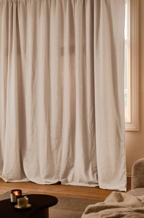 Jotex - Mørkleggingsgardin Lin 1-lengde Ekstra Bred Naturhvit - MELANIE - Kjøp Lingardiner hos Jotex