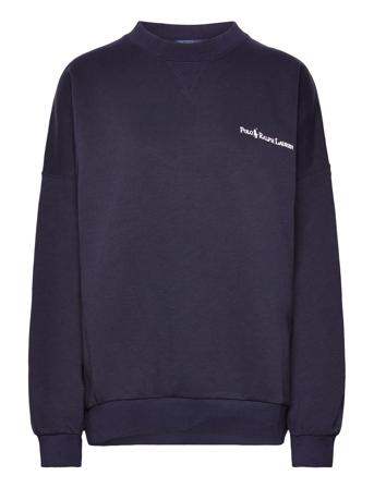 Logo Fleece High-Crewneck Tops Sweatshirts & Hoodies Sweatshirts Navy Polo Ralph Lauren