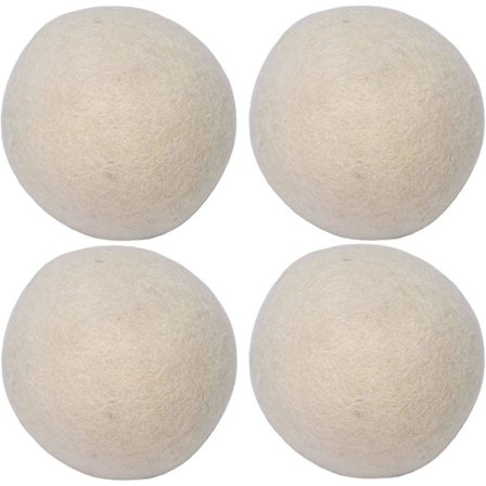 Genanvendelig uldtørrebold, reducerer rynker på tøj og sparer tørretid. Store tørrebolde