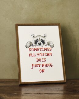 Stickpackung Bild Waschbär