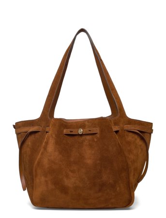 Tory Burch Romy Suede Tote - Brown - ONE SIZE