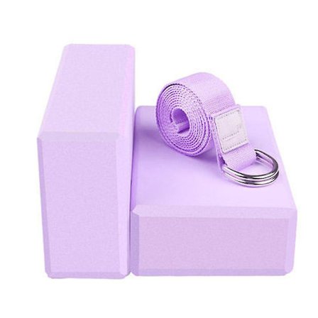 Kork Yoga Block 2-pakks Eva Skum Yoga Block Sett Med 2 Yoga Block Med Stropp, Yoga Steiner Med Stropp, Yoga Block Yoga Stein Yoga Kube Strekkblokker 