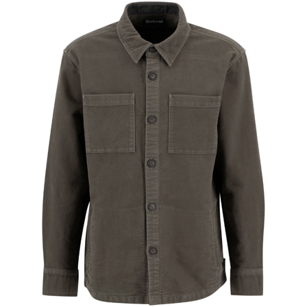 Barbour M's Regular Moleskin Overshirt Dark Olive