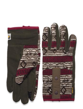 Gara - Elmer Pinted Fleece Glove-Navy/Orange Accessories Gloves Finger Gloves Kakigrønn Elmer By Swany*Betinget Tilbud