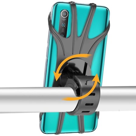 Universal Cykel & Motorcykel Telefonholder 360° Roterbar Motorcykel Telefonholder Cykel Telefonholder Kompatibel med 4.0-6.5 Tommer Smartphone til 