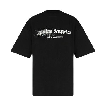 Palm Angels T-shirt with logo Sort, Dame T-shirts