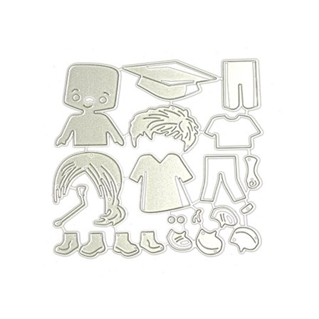 Metalliset leikkuumuottikirjaimet valmistujaisille, kohokuvioitu leikkuumuotti, korttien teko, leikekirja