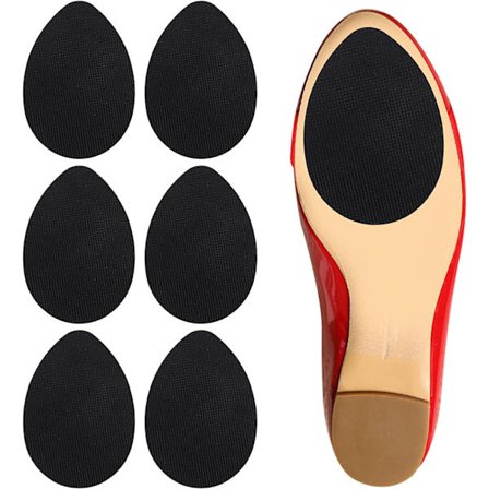 (Sort) 12 stk, 9*6.5CM selvklæbende skridsikre højhælede puder