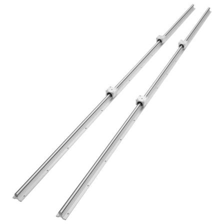 2 kpl lineaarisia kiskoja 1800 mm - KAMPIA - 4 kpl laakerilohkoja SBR20UU lineaarilaakeriliukusarja