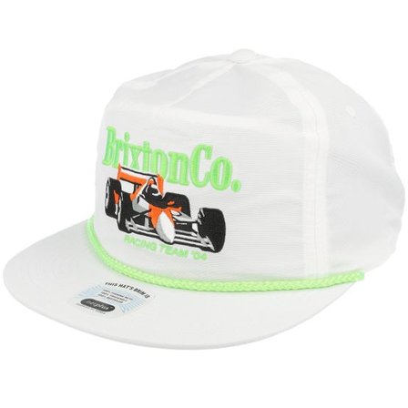 Brixton - Vit snapback Keps - Neon Formula White/Green Snapback @ Hatstore