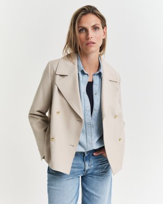 GANT - Klassisk peacoat til dame soft oat