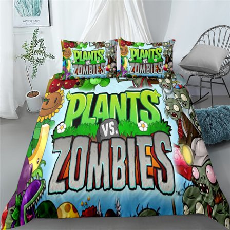 Plants vs. Zombies 3D digitaalipainettu vuodevaatesetti