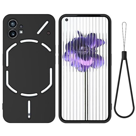 Matte Liquid silikone cover til Nothing Phone (1) - Sort