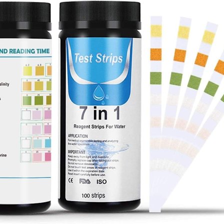 Dustgo PH teststrimler pool 7 i 1 teststrimler whirlpool akvarium swimming pool tests KLB