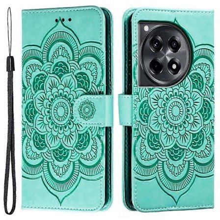 Yhteensopiva OnePlus Ace 3 5G Kotelo PU Nahka Mandala Kohokuvioitu Design Lompakko Puhelinkotelo