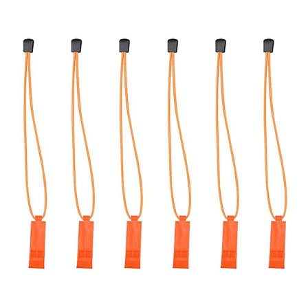 6 stk. Utendørs Fløyte for å Søke Hjelp Nødfløyte Plastfløyte