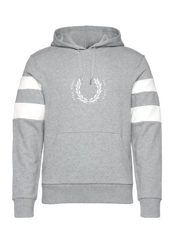 Bold Tip Hooded Sweatsh Hoodie Trøje Grå Fred Perry