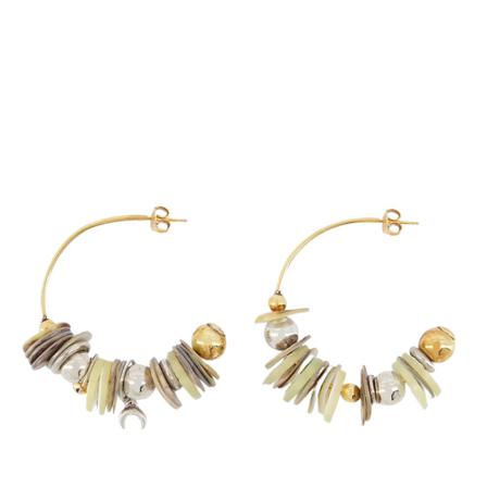 Marine Serre Earrings Gul, Dame Øreringe, Størrelse: ONE Size