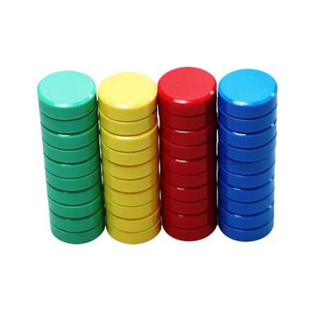 200 Pakke røde kjøleskapsmagneter, whiteboardmagneter, magneter for whiteboard, sterke kjøleskapsmagneter, fargerike runde magneter for oppslagstavle,