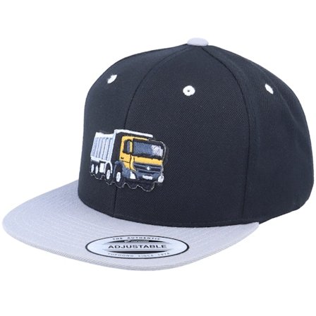 Kiddo Cap - Schwarz snapback Cap - Kids Lorry Truck Black/Silver Snapback @ Hatstore