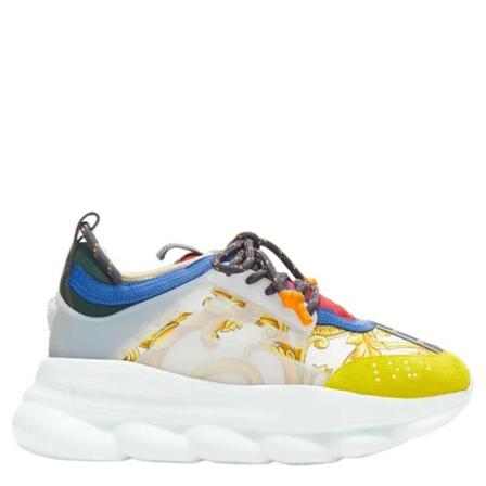 Versace Pre-owned Pre-owned Leather sneakers , Geel , Dames , Maat: 40 EU