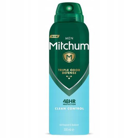 Mitchum Mænds Triple Lugtforsvar Ren Kontrol 48T Beskyttelse Deodorant Spray 200Ml