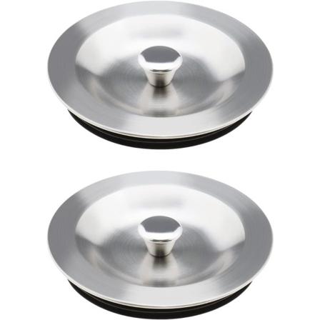 2 stk kjøkkenvaskavløpsplugg 90mm 304 rustfritt stål tetningsdeksel