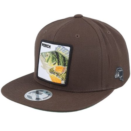 Skillfish - Brun snapback Keps - Perch Pro Fishing Classic Dark Brown Snapback @ Hatstore