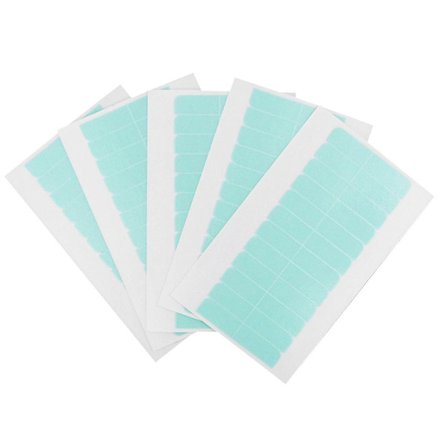 60 stk. Forudskåret dobbeltsidet klæbende supertape til Skin Weft Hair Extensions