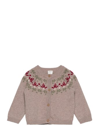 Knitted Cardigan Fair Isle Nb Beige Lindex