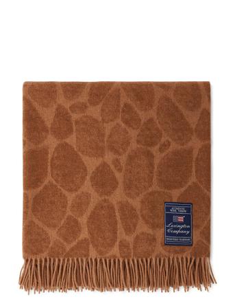 Graphic Recycled Wool Mix Throw Brown Lexington Home