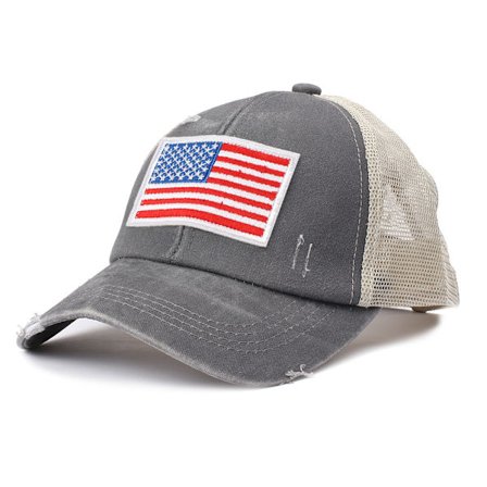 Fish Flag Mesh Ball Cap-High Crown