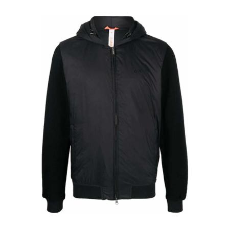 Sun68, Hooded Jacket Zwart, Heren, Maat:L