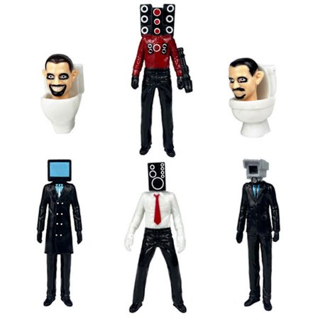 Skibidi Toalett Leksaksfigurer, Skibidi Strid Actionfigur Set Skibidi Toalett Actionfigur Samlarobjekt Anime Leksak Roliga Saker