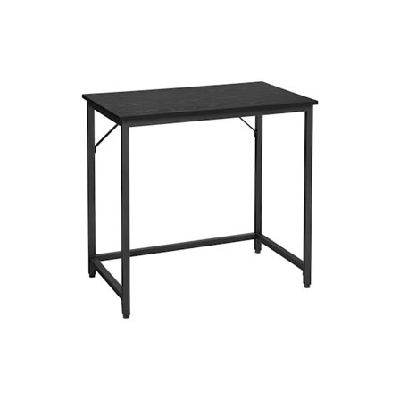 Rootz Black Desk - Työpöytä - Kirjoituspöytä - Lastulevy ja teräs - Kevyt - Helppo koota - Moderni muotoilu - 50cm x 80cm x 76cm