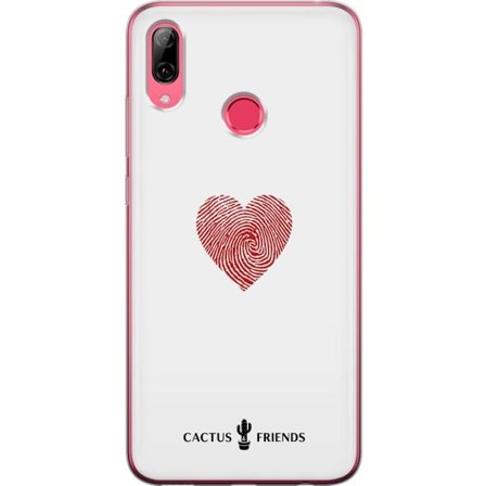 Kompatibel Mobilcover til Huawei Huawei Y7 (2019) Cactus and Friends - Fingerprint Love