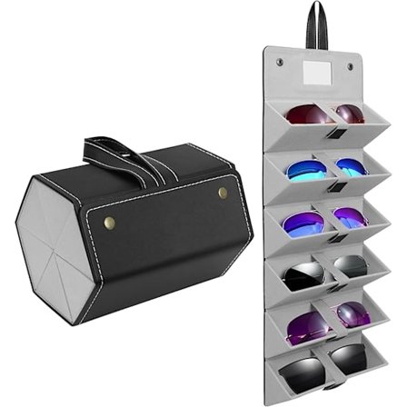 Brilleetui til mænd og kvinder, bærbar rejseholder til briller med{EE}