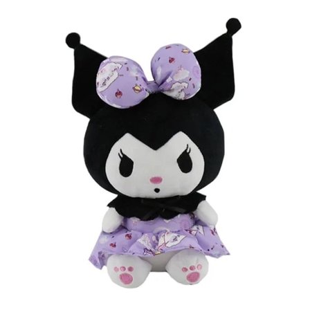 Søt My Melody Tegneserie Kuromi Plysj Leketøy Lila Skjørt